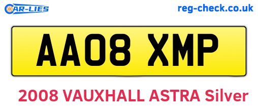 AA08XMP are the vehicle registration plates.