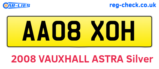 AA08XOH are the vehicle registration plates.