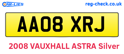 AA08XRJ are the vehicle registration plates.