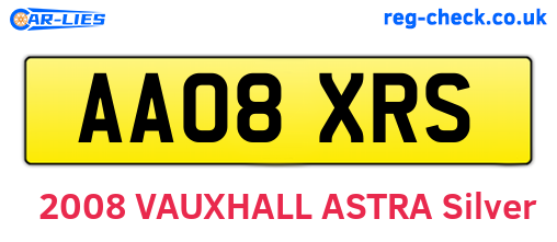 AA08XRS are the vehicle registration plates.