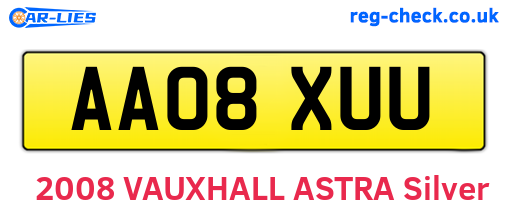AA08XUU are the vehicle registration plates.