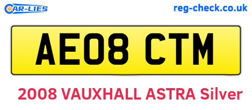 AE08CTM are the vehicle registration plates.