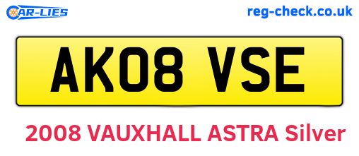 AK08VSE are the vehicle registration plates.