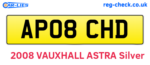 AP08CHD are the vehicle registration plates.