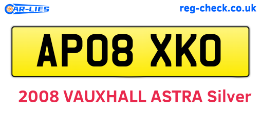 AP08XKO are the vehicle registration plates.
