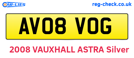 AV08VOG are the vehicle registration plates.