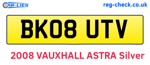 BK08UTV are the vehicle registration plates.