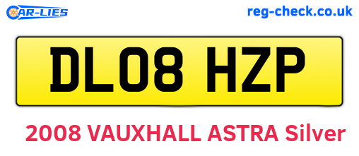 DL08HZP are the vehicle registration plates.