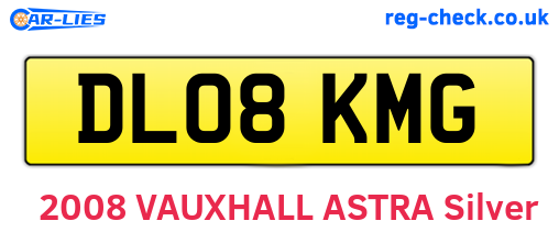 DL08KMG are the vehicle registration plates.