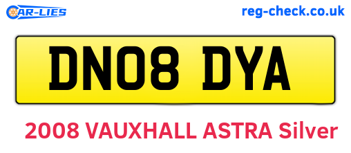 DN08DYA are the vehicle registration plates.