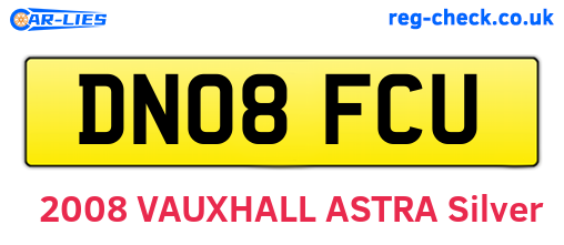 DN08FCU are the vehicle registration plates.