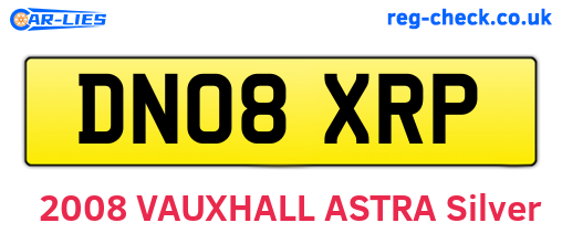 DN08XRP are the vehicle registration plates.