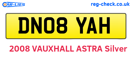 DN08YAH are the vehicle registration plates.