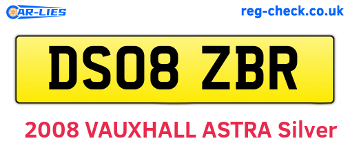 DS08ZBR are the vehicle registration plates.