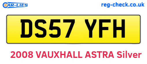DS57YFH are the vehicle registration plates.