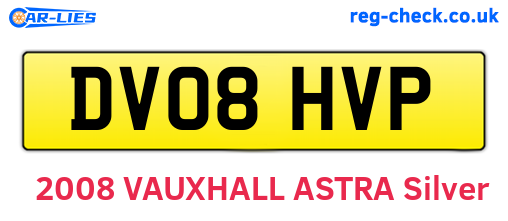 DV08HVP are the vehicle registration plates.
