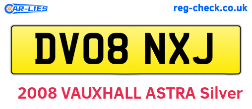 DV08NXJ are the vehicle registration plates.