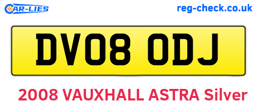 DV08ODJ are the vehicle registration plates.
