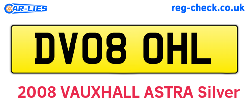 DV08OHL are the vehicle registration plates.