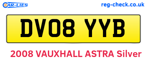 DV08YYB are the vehicle registration plates.
