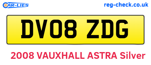 DV08ZDG are the vehicle registration plates.