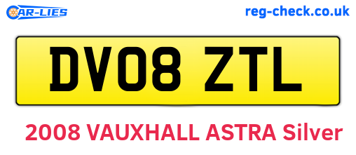 DV08ZTL are the vehicle registration plates.