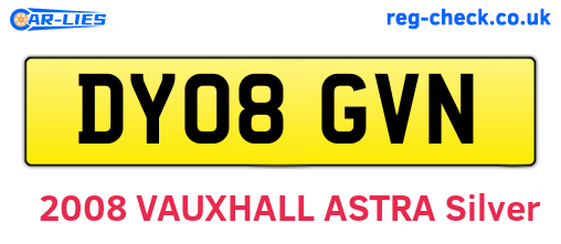 DY08GVN are the vehicle registration plates.