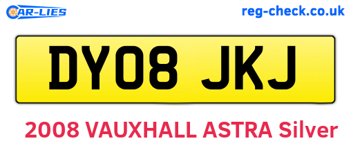DY08JKJ are the vehicle registration plates.