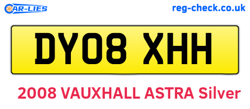 DY08XHH are the vehicle registration plates.