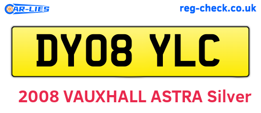 DY08YLC are the vehicle registration plates.