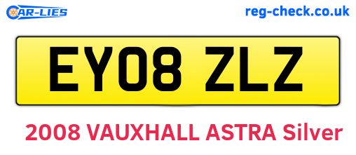 EY08ZLZ are the vehicle registration plates.