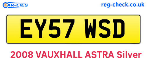 EY57WSD are the vehicle registration plates.