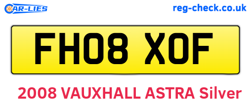 FH08XOF are the vehicle registration plates.