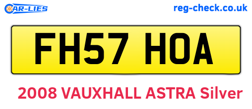 FH57HOA are the vehicle registration plates.