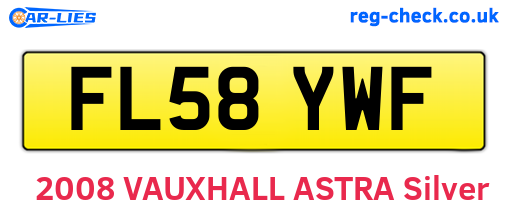 FL58YWF are the vehicle registration plates.