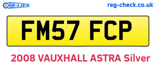 FM57FCP are the vehicle registration plates.