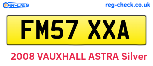 FM57XXA are the vehicle registration plates.