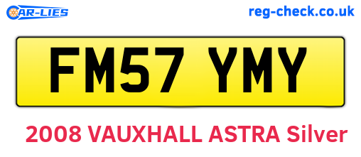 FM57YMY are the vehicle registration plates.