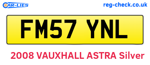 FM57YNL are the vehicle registration plates.