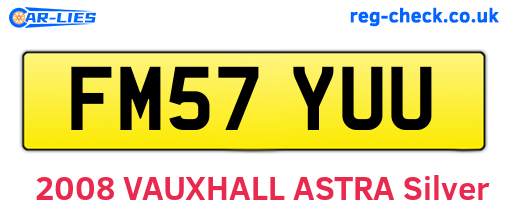 FM57YUU are the vehicle registration plates.