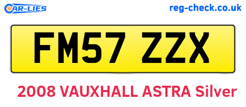 FM57ZZX are the vehicle registration plates.