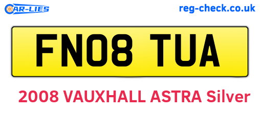 FN08TUA are the vehicle registration plates.