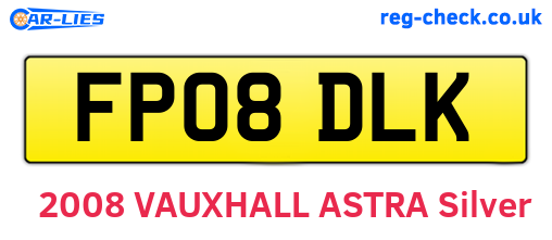 FP08DLK are the vehicle registration plates.