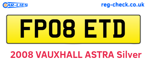 FP08ETD are the vehicle registration plates.