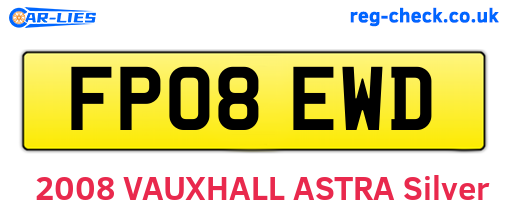 FP08EWD are the vehicle registration plates.