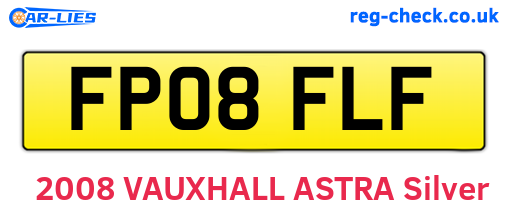 FP08FLF are the vehicle registration plates.