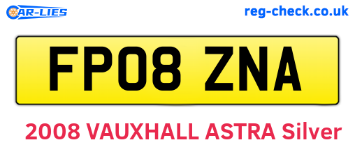 FP08ZNA are the vehicle registration plates.