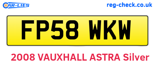 FP58WKW are the vehicle registration plates.