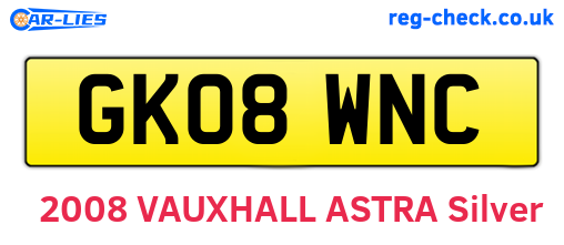 GK08WNC are the vehicle registration plates.
