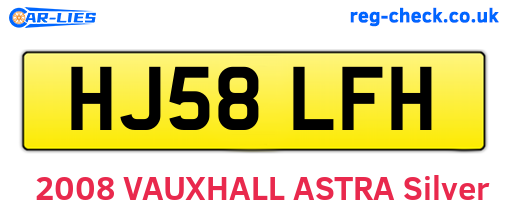 HJ58LFH are the vehicle registration plates.